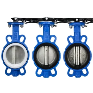 D71X 150Lb PN16 Manual Acid Pneumatic Butterfly Valve Ductile Iron Soft Seal Clamp Handle