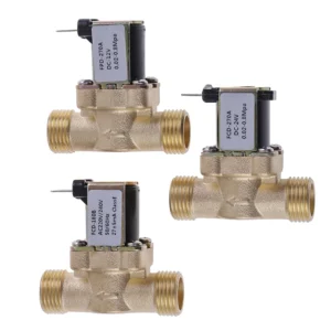 DC 24V AC 220V DC12V 3 4inch 1 2inch Electric Solenoid Shutoff Magnetic Valve Normally Closed Brass Water Control Meixiu