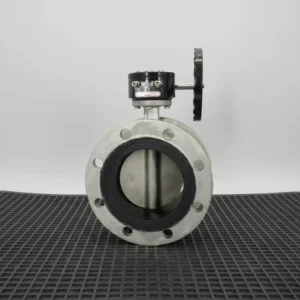 DF810 Stainless Steel Series Flanged Type Soft Sealing Center Lined Worm Wheel Butterfly Valve