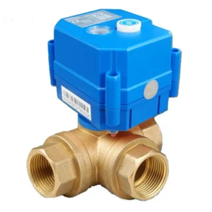 DHMV20 3 Series 12V 24V 3 Way Brass Motorized Ball Valve 1 2 NPT
