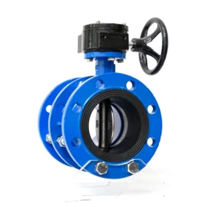 DI SS Telescopic Adjustable Length Expansion Joint Flange Worm Gear Butterfly Valve Manual PN16 EPDM Seat Water Supply Sewage