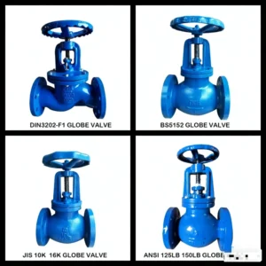 DIN BS JIS ANSI Flanged Globe Valve Cast Iron 150LB Manual BASE for Water Steam Oil Industrial Pipeline
