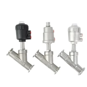 DK17C Pneumatic Sanitary Angle Seat Valve Tri-Clamp Connection