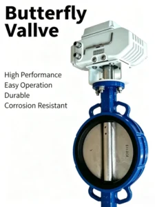 DN100 4 Inch Electric Wafer Butterfly Valve D971X Resilient Seated Motorized Modulating On-Off Butterfly Valve PN16 EPDM Lined