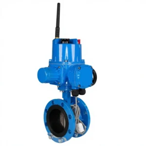 DN100 4Inch PN16 Wafer Type Intelligent Electric Actuator Butterfly Valve Cast Iron Durable High Temperature Base Oil Water Gas