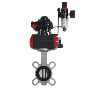 DN100 DN150 Stainless Steel 304 Single Acting Pneumatic Wafer Butterfly Valve EPDM Seated