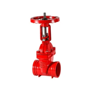 DN100 Ductile Iron Manual Water Soft Seal Rising Stem Grooved Resilient Seated Gate Valve for Fire Protection