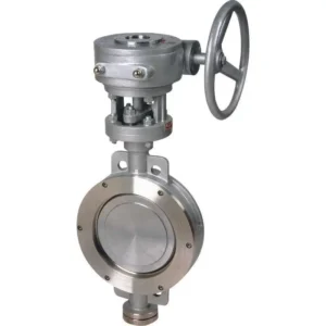 DN100 Stainless Steel Disc Rubber Seal Lug Type Wafer Butterfly Valve Hydraulic Actuator Flange Connection PN16 ISO9001