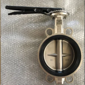 DN100 Stainless Steel Duckbill Wafer Valve Manual Butterfly Valve For Pipeline Backflow Control