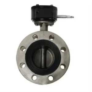 DN150 6 inch EPDM Rubber Lever Operated Manual Double Flanged Butterfly Valve for Water SS304 Model