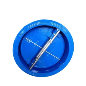 DN150 Ductile Iron Double Disc Manual Flap Metal Check Valve Nickel Plated