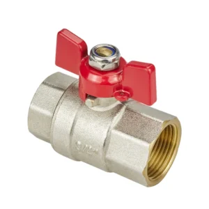 DN20 3/4 Inch Butterfly Wing Handle Full Port Nickel Plating Brass Ball Valve for Water Oil Gas