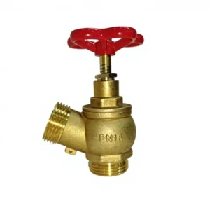 DN25 Brass Fire Hydrant Angle Threaded Valve PN16 Easy Installation Operation for Firefighting Systems
