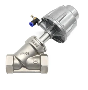 DN25 Gemi 2/2 Way Flange Thread Pneumatic Angle Seat Valve with SS304/316 for Base Media