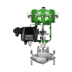 DN25 Ss304 Pneumatic Diaphragm Control Flange Golobe Valve Single Seated Pneumatic Control Valve With Positioner