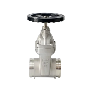 DN50-200 304 Stainless Steel Clamp Soft Seal Gate Valve Manual Groove Sluice Gate Valve for Tap Water