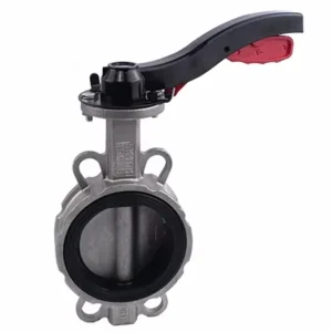 DN50 DN1000 PN10 PN16 Wafer Type Butterfly Valve Stainless Steel Body Aluminum Alloy Handle Manual Operated -15C~150C
