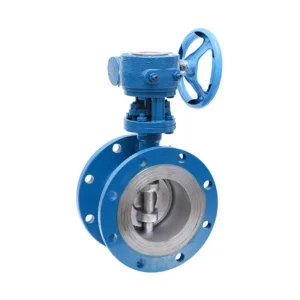 DN50 DN500 Cast Steel Triple Eccentric Turbine Hard Sealing Flange Butterfly Valve