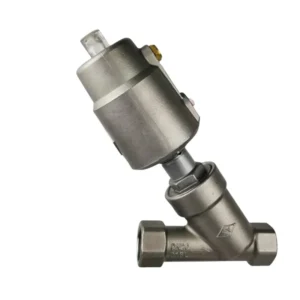 DN50 PN16/20 1-8” Stainless Steel Thread Angle Seat Valve with SS304 Pneumatic Cylinder Angle Valve