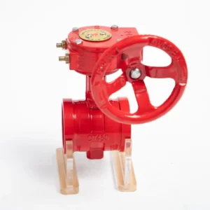 DN80 PN16 Worm Wheel Groove Butterfly Valve for Fire Protection Firefighting Equipment Accessory