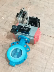 DN80 WCB Fast Acting Pneumatic Butterfly Valve for Water Treatment Plant Operations Corrosion Resistant