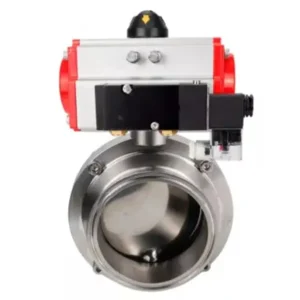 DNOVA Butterfly Valve Stainless Steel AISI 304 For Welding 10 Bar Pneumatic Butterfly Valves WBV3131S