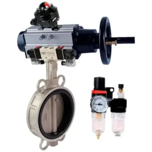DNOVA Butterfly Valve Stainless Steel AISI 316L Compact Flanged PN16 Manual WBV3232E-2W-Fb-H