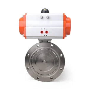 DQ Wafer Type with Zero Leakage Explosion-Proof Pneumatic Shutoff Vacuum Valve GIQ Type Pneumatic vacuum butterfly valve