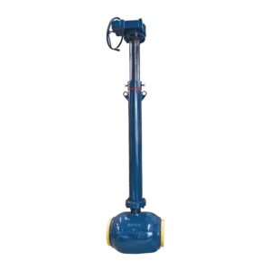 Directly Buried Fully Welded Fixed Ball Valve with Expansion Rod Q367HF-16/25C Single Pole Worm Gear Anti-corrosion Paint