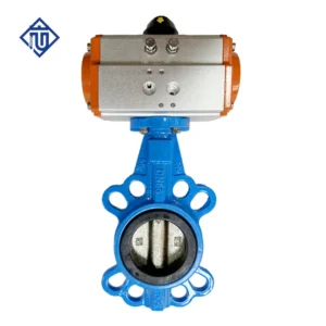 Double Acting Pneumatic Soft Seal Wafer Butterfly Valve for Water Treatment HVAC