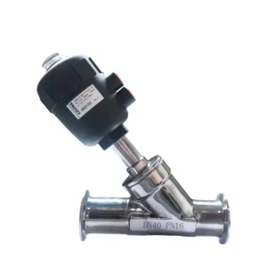 Double Acting Stainless Steel Air Water Steam Pneumatic Angle Seat Valve Air Control Angle Seat Valve
