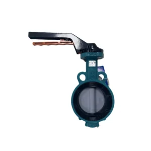 Double Flange Disc Connected Ductile Iron Rubber Lined Butterfly Valve