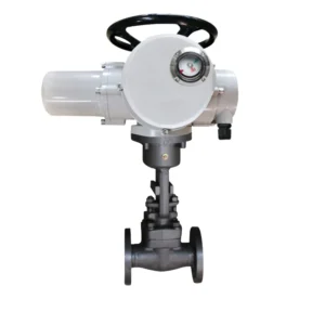 Double Flanged DN125 Multi Turn Intelligent Electric Actuator Forged Steel Motorized Electric Steam Globe Valve