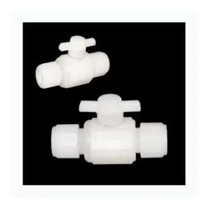 Double Union Cock White Plastic PP PVDF Ball Valve Manual Power Chemical Resistance