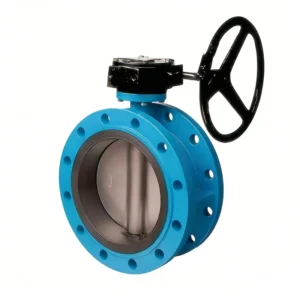 Double flanged Manual Butterfly Valve Concentric Type with Worm Gear WRAS Coating DN50 Normal Temperature for Water Applications