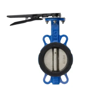 Ductile Iron Butterfly Valve with Soft Seal Rubber Lined Manual Handle Design for Water Control Wafer Butterfly Valve