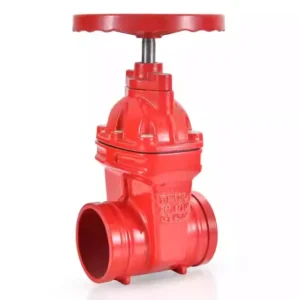 Ductile Iron Grooved Gate Valve with Brass Core Non Rising Signal for Water Manual Fire Protection System DN50 DN300