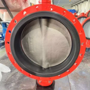 Ductile Iron Manual Water DN300 PN10 PN16 Rubber Seat Flange Butterfly Valve