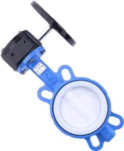 Ductile Iron Wafer Butterfly Valve Turbine Operated PTFE Seat Industrial Steam Water Pipeline Control Valve