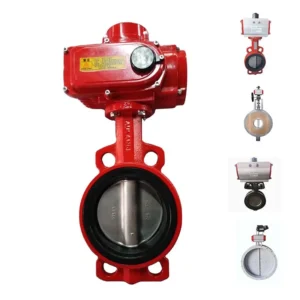 Ductile Iron Wafer Lug Type Electric Actuators Motorized On Off Butterfly Valve for Swimming Pool