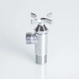 Durable Brass Angle Valve with Tilted Lever Bathroom Shut Off Valve 1 2 Inch