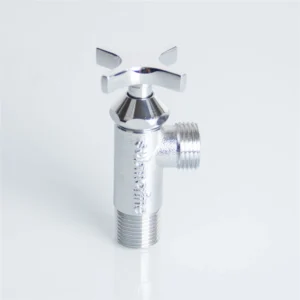 Durable Traditional Chinese Brass Angle Valve Faucets Chrome Finish Manual Water Control 3 Year Warranty Stylish Commercial