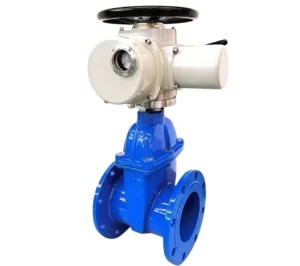 Electric Actuated Gate Valve Flanged with Soft Elastic Seat Concealed or Exposed Stem for Water