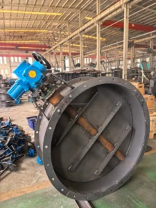 Electric Actuated Ventilation Butterfly Valve with Precision Air Flow Control 48V 200-1500mm for Industrial Ducting