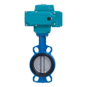 Electric Butterfly Valve To Wafer Type Stainless Steel Adjustable Quick Cut Off Dn50 100 200 With Soft Seal Control