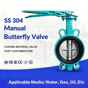 Electric Manufactured Concentric Wafer Double Flanged Butterfly Valve for Water Oil Gas Applications