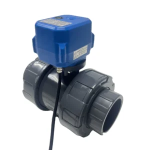 Electric Motorized 2Way Water Control Ball Valve for 2″DN50 PVC UPVC Piping Systems High Temperature Acid & Oil Media Resistance