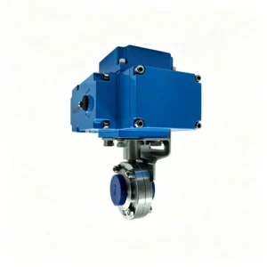 Electric Operated Sanitary Butterfly Valve for Food Beverage Industry