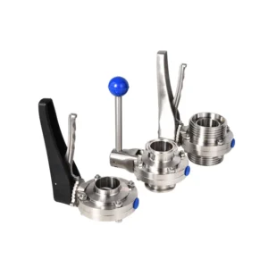 Electric Pneumatic Manual Stainless Steel Disc Sanitary Butterfly Valve With Pneumatic Actuator