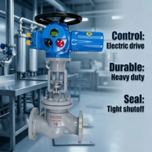 Electric Stop Valve Actuator Shut off Valve For Water High Temperature OEM Customizable DN100 Flange Connection